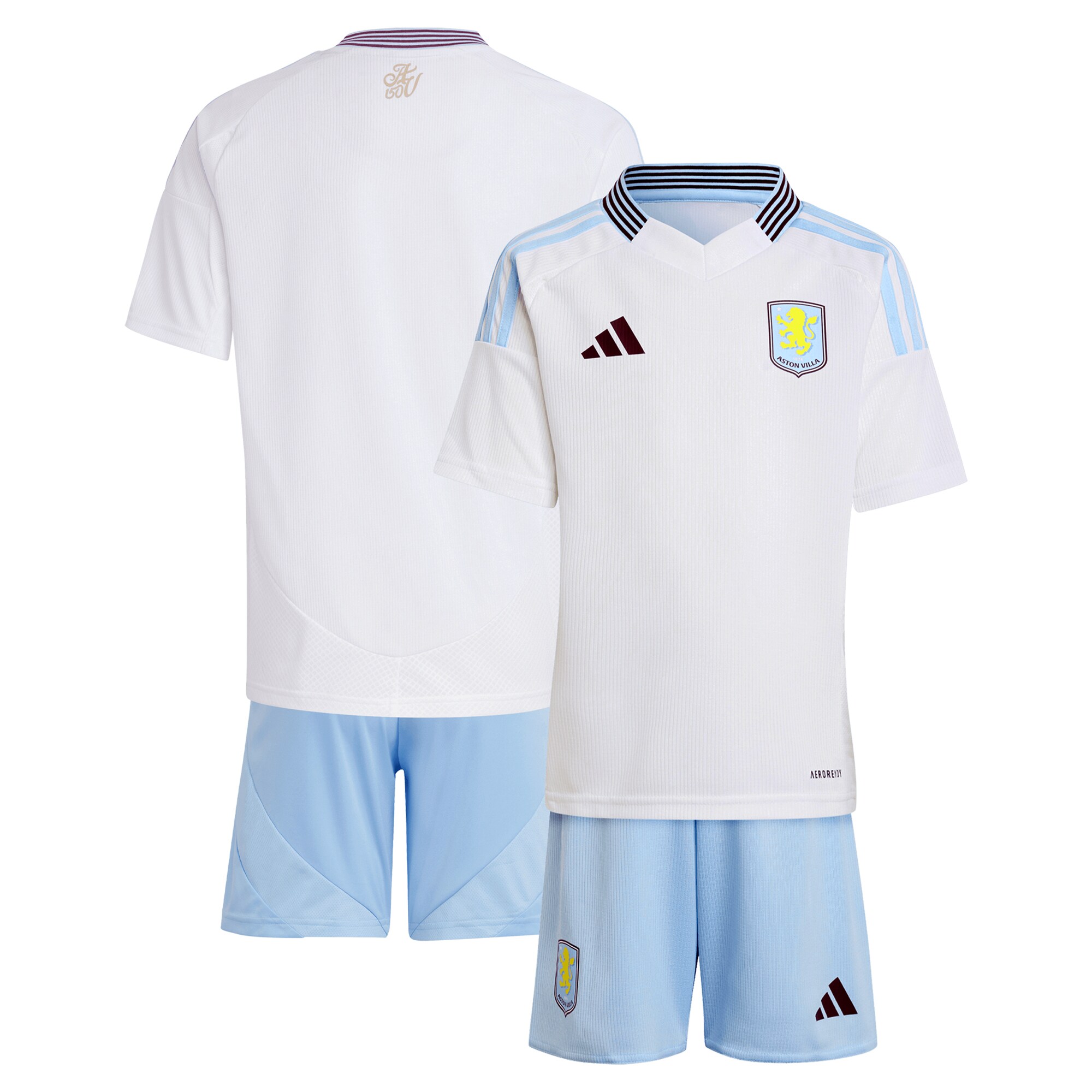 AVFC aston villa adidas away mini kit 2024-25 with custom printing Collection | Official Aston Villa Kits and Apparel