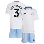 AVFC aston villa adidas away mini kit 2024-25 with diego carlos 3 printing Collection | Official Aston Villa Kits and Apparel