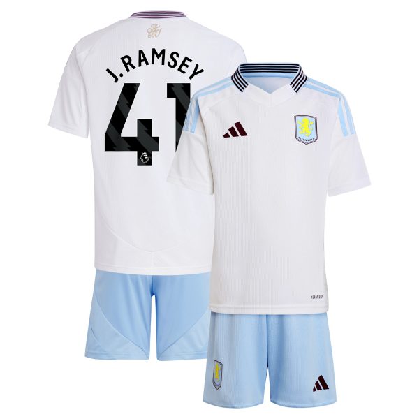AVFC aston villa adidas away mini kit 2024-25 with j. ramsey 41 printing Collection | Official Aston Villa Kits and Apparel