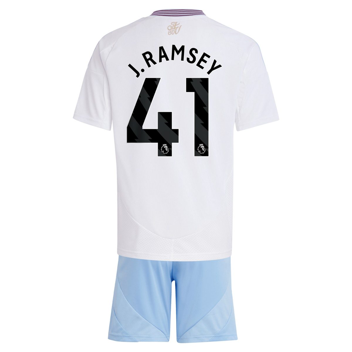 AVFC aston villa adidas away mini kit 2024-25 with j. ramsey 41 printing Collection | Official Aston Villa Kits and Apparel