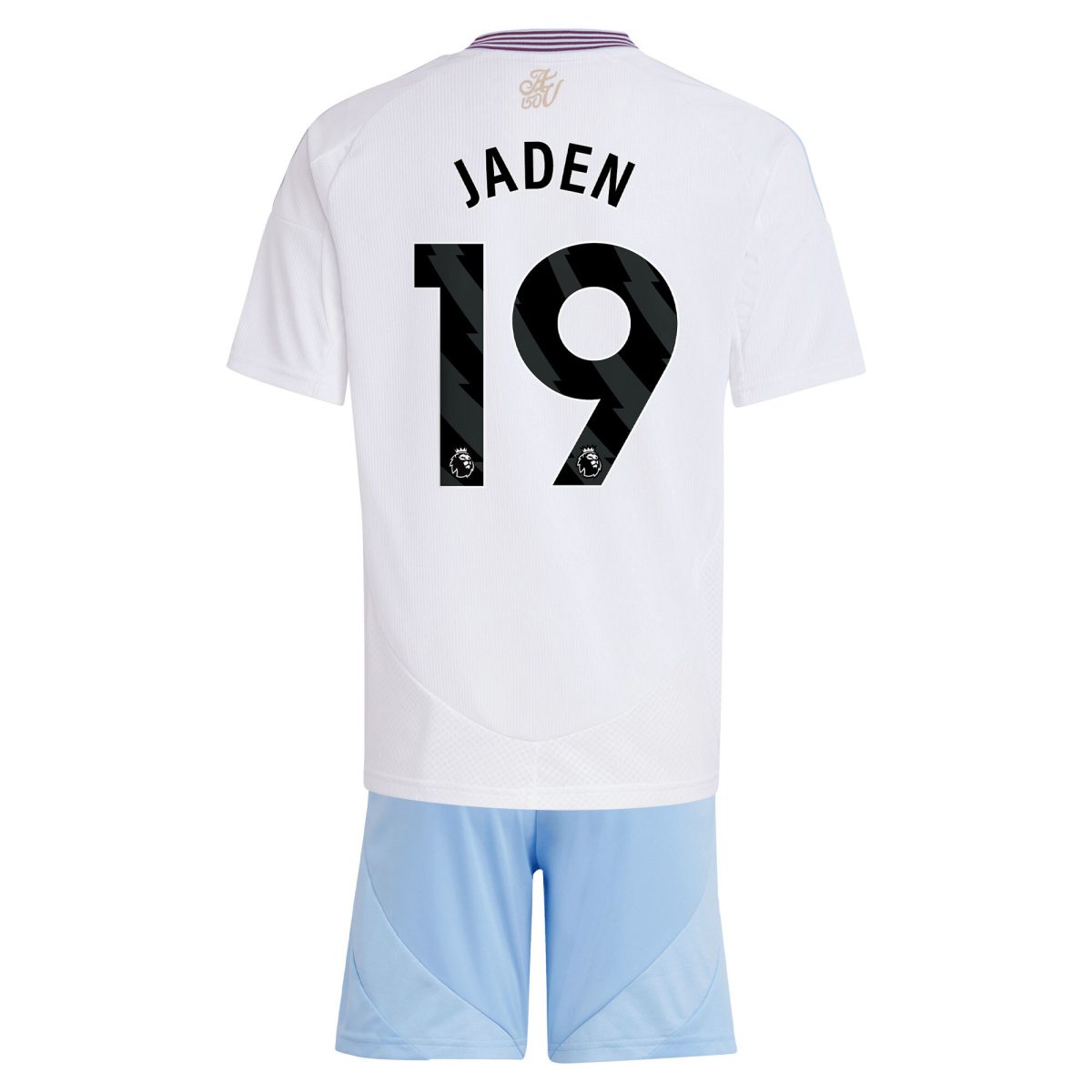 AVFC aston villa adidas away mini kit 2024-25 with jaden 19 printing Collection | Official Aston Villa Kits and Apparel