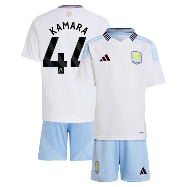 AVFC aston villa adidas away mini kit 2024-25 with kamara 44 printing Collection | Official Aston Villa Kits and Apparel