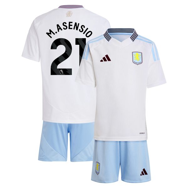 AVFC aston villa adidas away mini kit 2024-25 with m.asensio 21 printing Collection | Official Aston Villa Kits and Apparel
