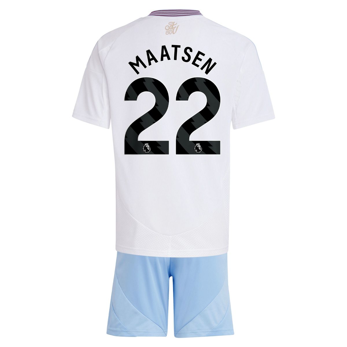 AVFC aston villa adidas away mini kit 2024-25 with maatsen 22 printing Collection | Official Aston Villa Kits and Apparel