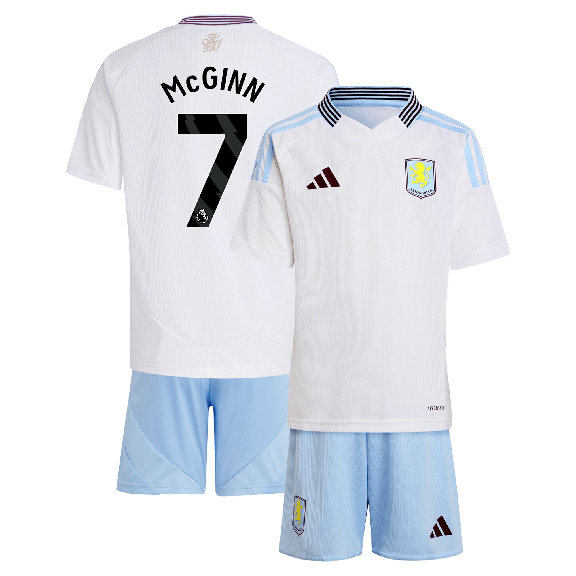 AVFC aston villa adidas away mini kit 2024-25 with mcginn 7 printing Collection | Official Aston Villa Kits and Apparel