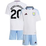 AVFC aston villa adidas away mini kit 2024-25 with nedeljković 20 printing Collection | Official Aston Villa Kits and Apparel