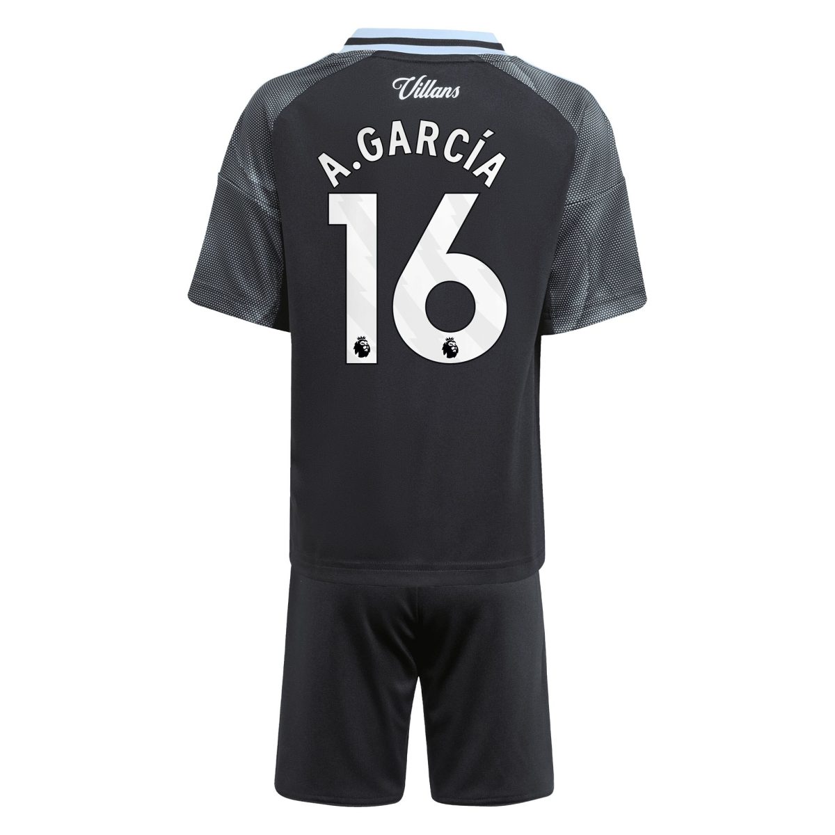 AVFC aston villa adidas away mini kit 2025-26 with a.garcía 16 printing Collection | Official Aston Villa Kits and Apparel