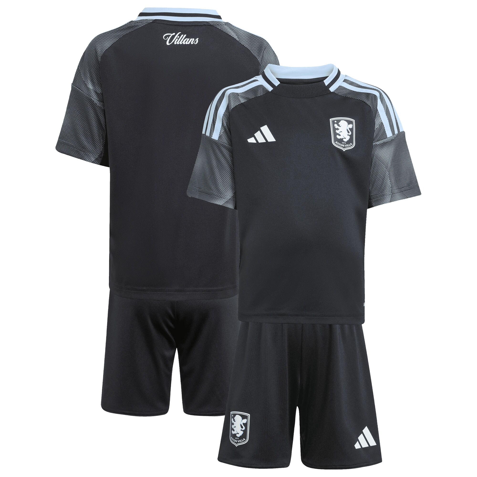 AVFC aston villa adidas away mini kit 2025-26 with custom printing Collection | Official Aston Villa Kits and Apparel