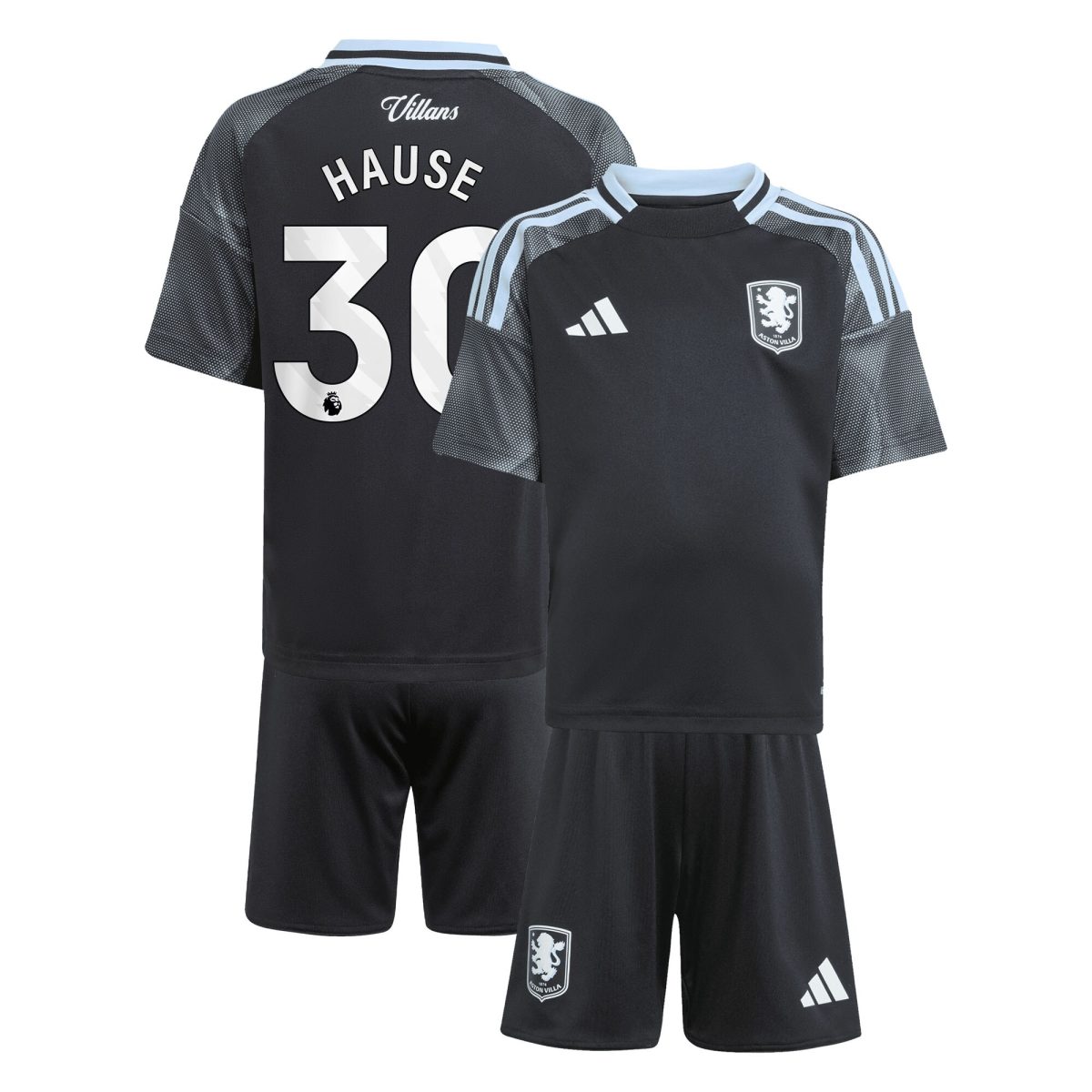 AVFC aston villa adidas away mini kit 2025-26 with hause 30 printing Collection | Official Aston Villa Kits and Apparel