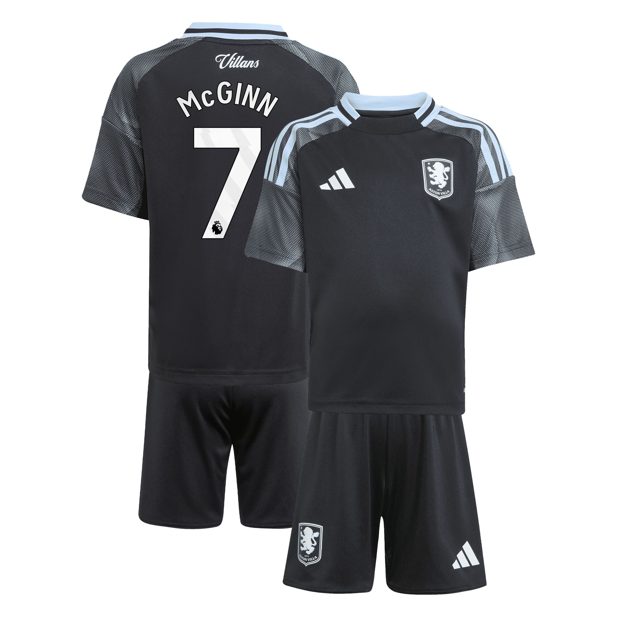 AVFC aston villa adidas away mini kit 2025-26 with mcginn 7 printing Collection | Official Aston Villa Kits and Apparel