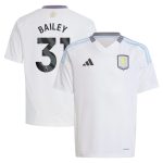AVFC aston villa adidas away shirt 2024-25 – kids with bailey 31 printing Collection | Official Aston Villa Kits and Apparel