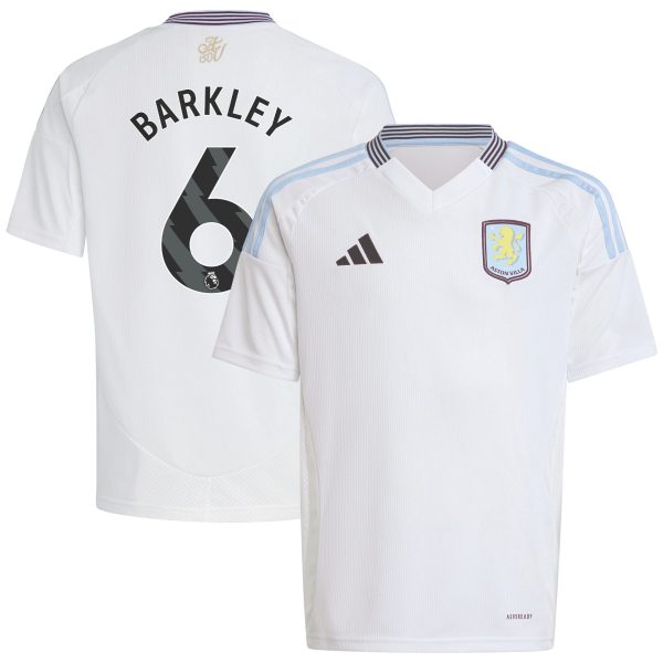 AVFC aston villa adidas away shirt 2024-25 – kids with barkley 6 printing Collection | Official Aston Villa Kits and Apparel