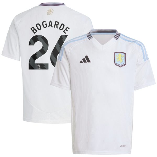 AVFC aston villa adidas away shirt 2024-25 – kids with bogarde 26 printing Collection | Official Aston Villa Kits and Apparel