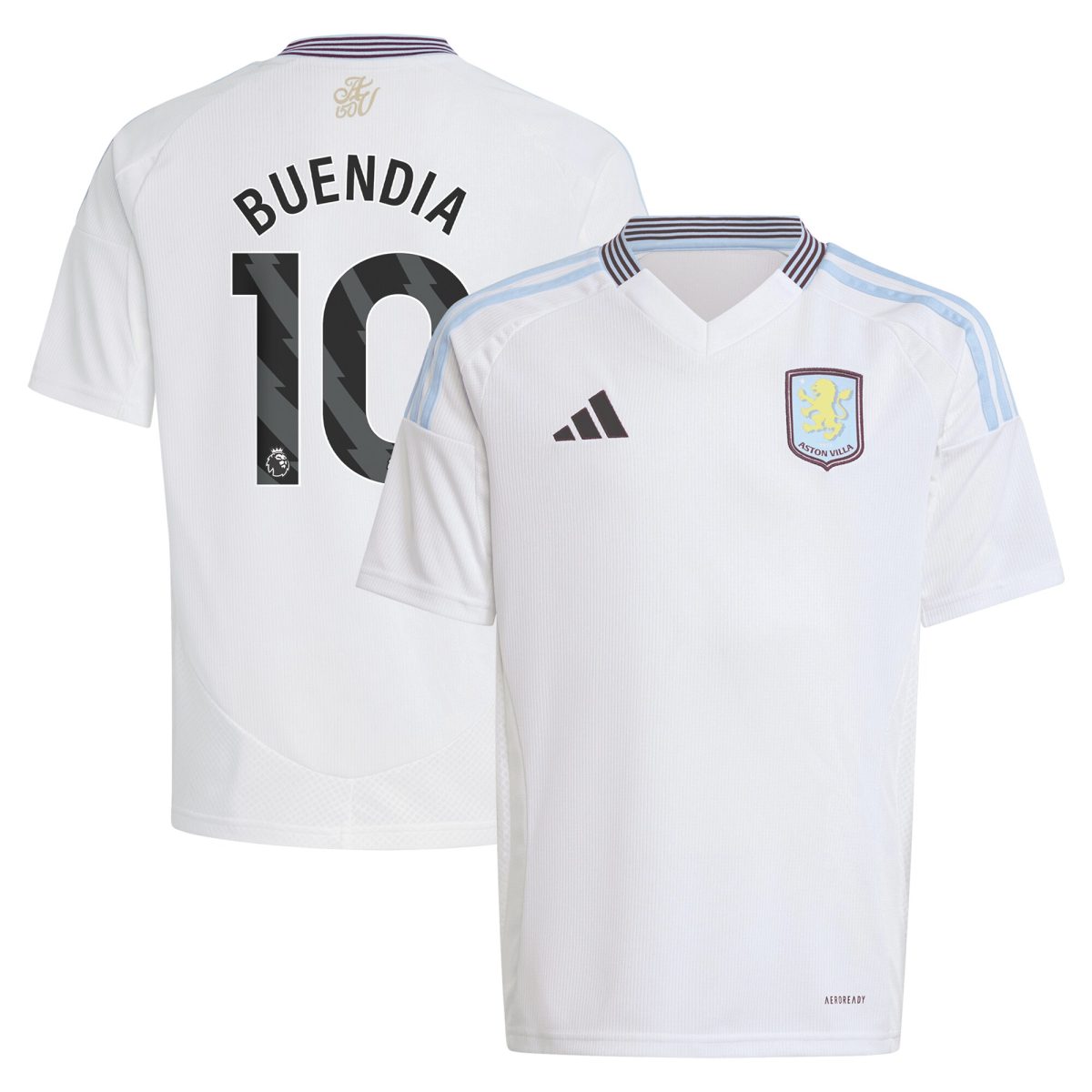AVFC aston villa adidas away shirt 2024-25 – kids with buendia 10 printing Collection | Official Aston Villa Kits and Apparel