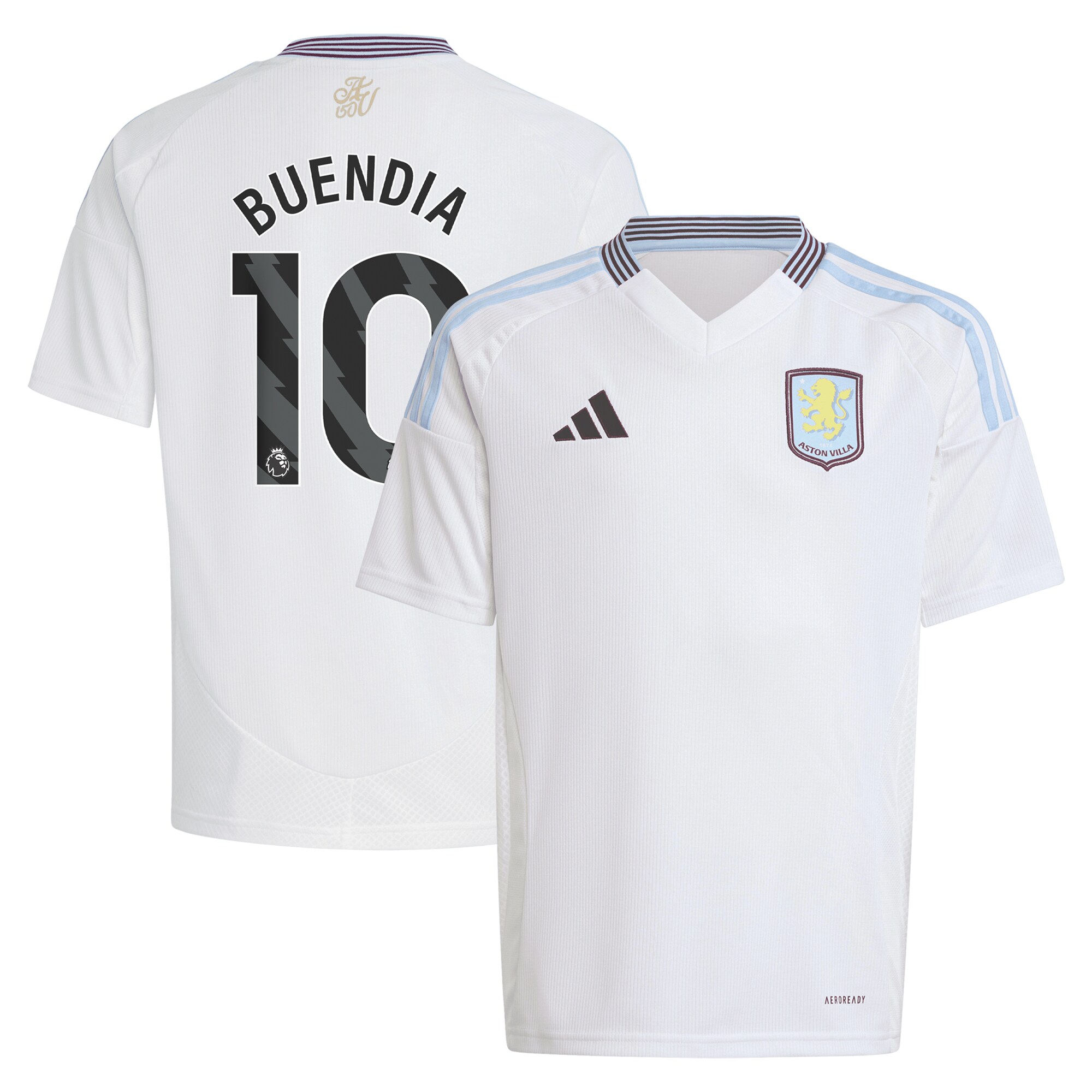 AVFC aston villa adidas away shirt 2024-25 – kids with buendia 10 printing Collection | Official Aston Villa Kits and Apparel