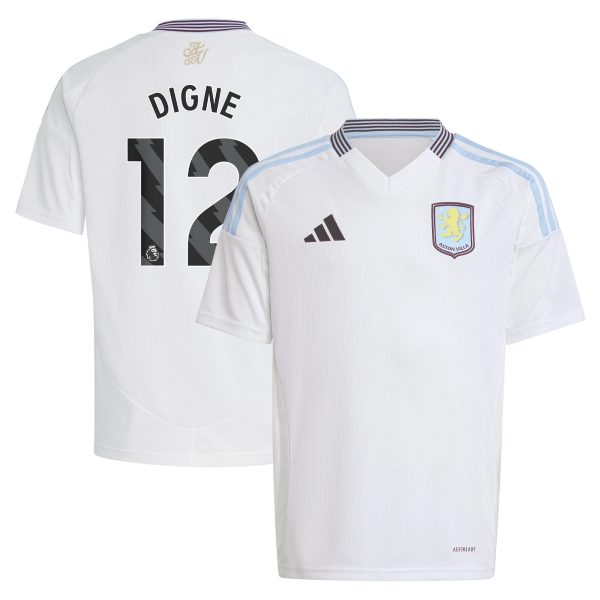 AVFC aston villa adidas away shirt 2024-25 – kids with digne 12 printing Collection | Official Aston Villa Kits and Apparel