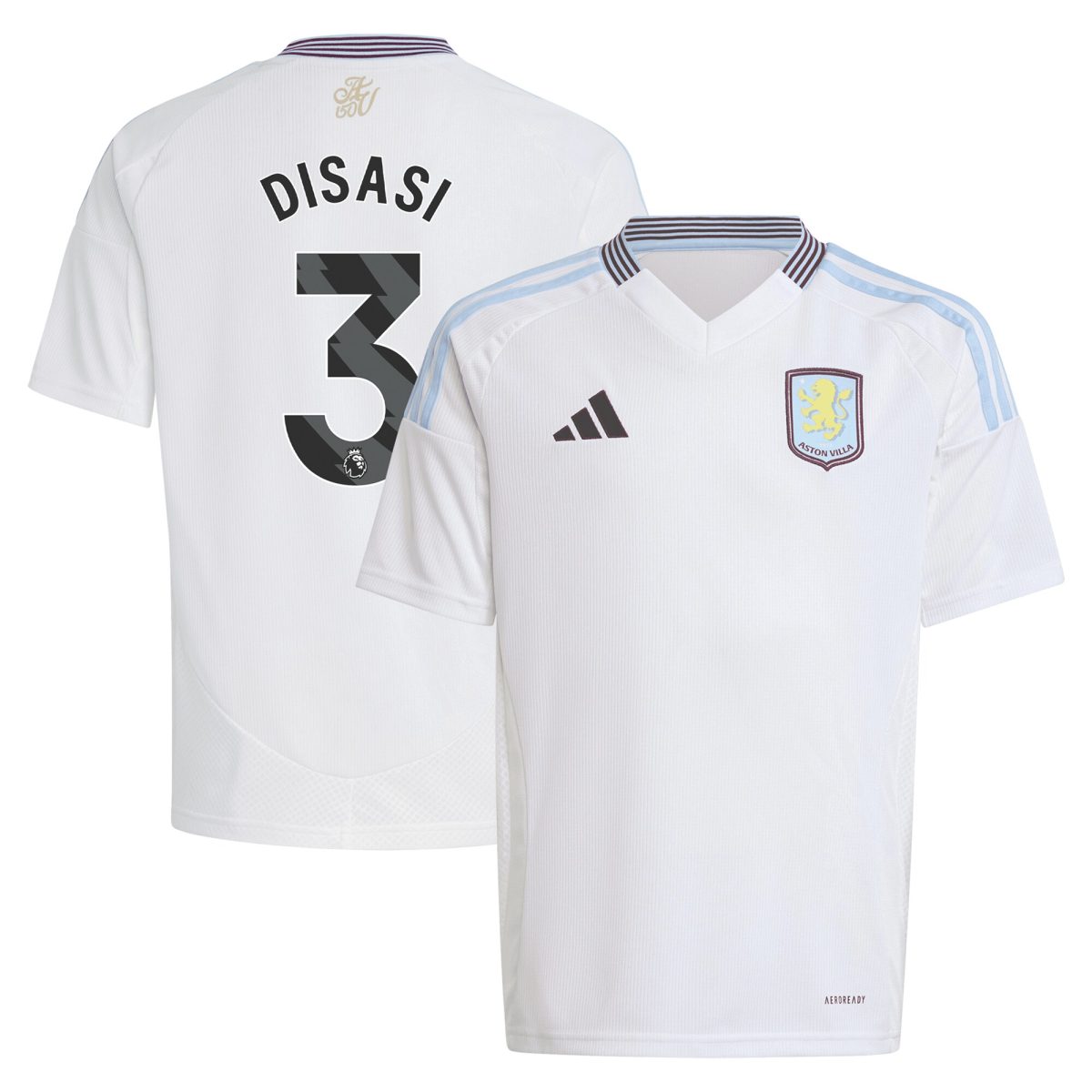 AVFC aston villa adidas away shirt 2024-25 – kids with disasi 3 printing Collection | Official Aston Villa Kits and Apparel