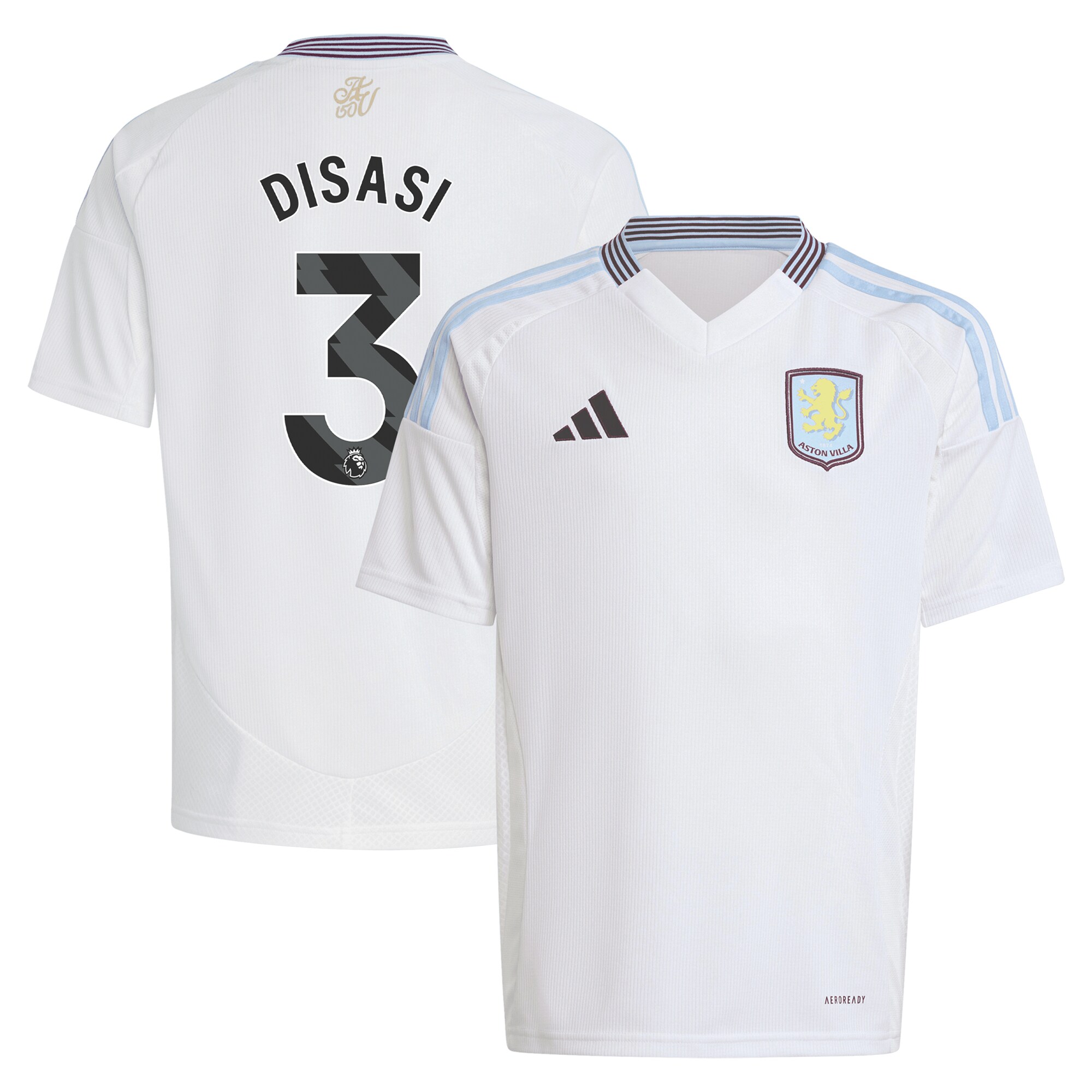 AVFC aston villa adidas away shirt 2024-25 – kids with disasi 3 printing Collection | Official Aston Villa Kits and Apparel