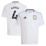 AVFC aston villa adidas away shirt 2024-25 – kids with konsa 4 printing Collection | Official Aston Villa Kits and Apparel