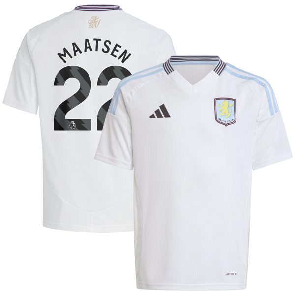 AVFC aston villa adidas away shirt 2024-25 – kids with maatsen 22 printing Collection | Official Aston Villa Kits and Apparel