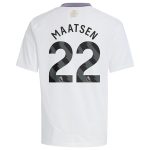 AVFC aston villa adidas away shirt 2024-25 – kids with maatsen 22 printing Collection | Official Aston Villa Kits and Apparel