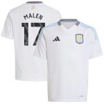 AVFC aston villa adidas away shirt 2024-25 – kids with malen 17 printing Collection | Official Aston Villa Kits and Apparel
