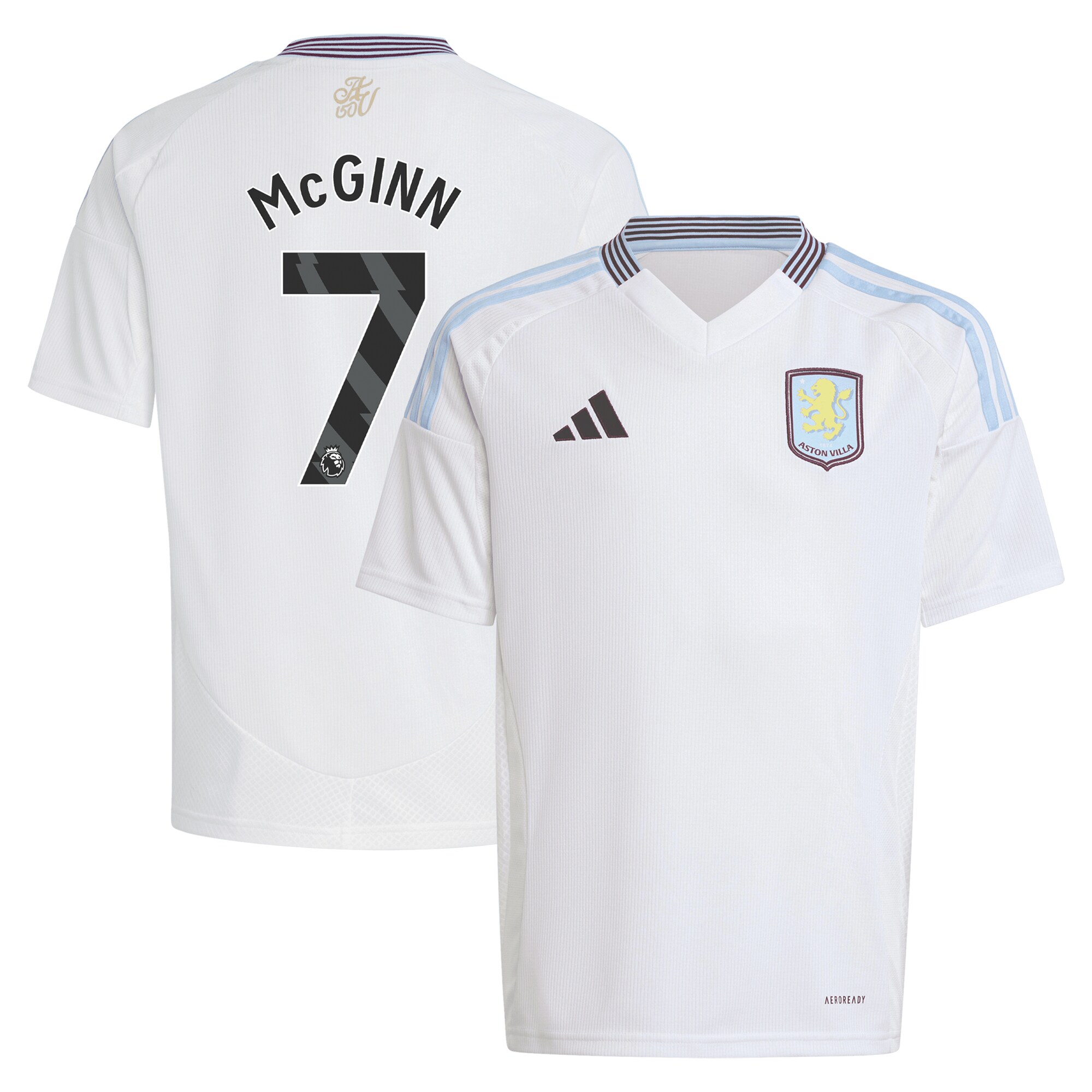AVFC aston villa adidas away shirt 2024-25 – kids with mcginn 7 printing Collection | Official Aston Villa Kits and Apparel