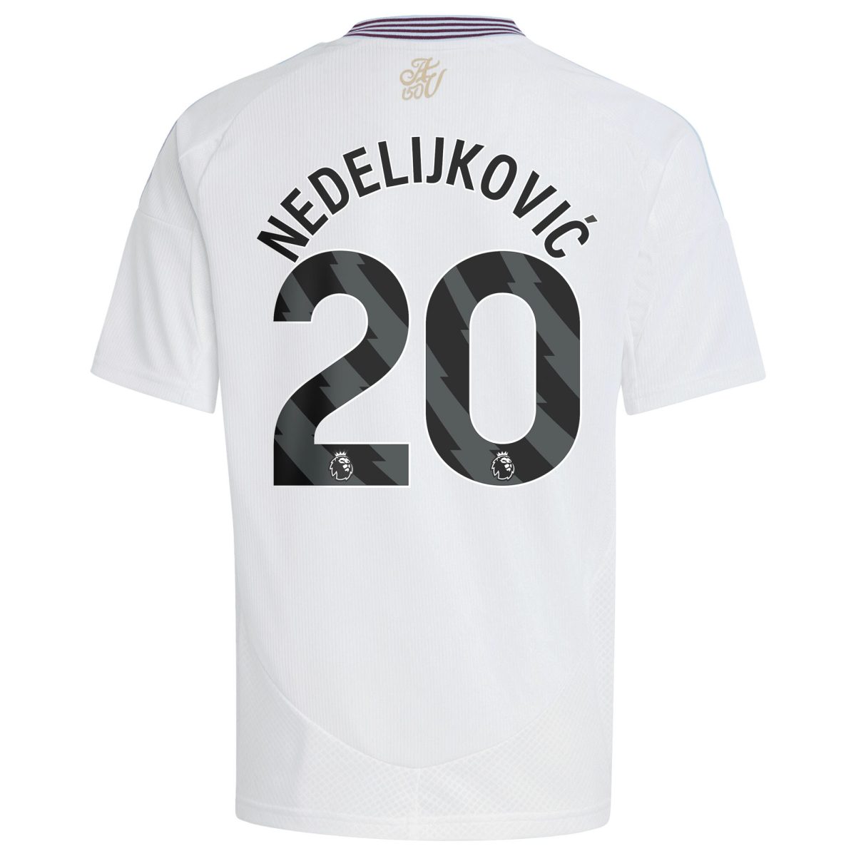 AVFC aston villa adidas away shirt 2024-25 – kids with nedeljković 20 printing Collection | Official Aston Villa Kits and Apparel