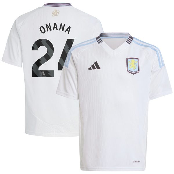AVFC aston villa adidas away shirt 2024-25 – kids with onana 24 printing Collection | Official Aston Villa Kits and Apparel