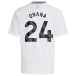 AVFC aston villa adidas away shirt 2024-25 – kids with onana 24 printing Collection | Official Aston Villa Kits and Apparel