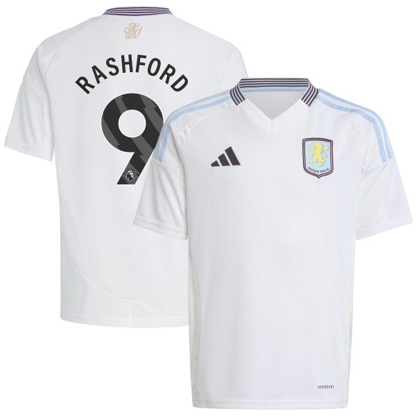 AVFC aston villa adidas away shirt 2024-25 – kids with rashford 9 printing Collection | Official Aston Villa Kits and Apparel