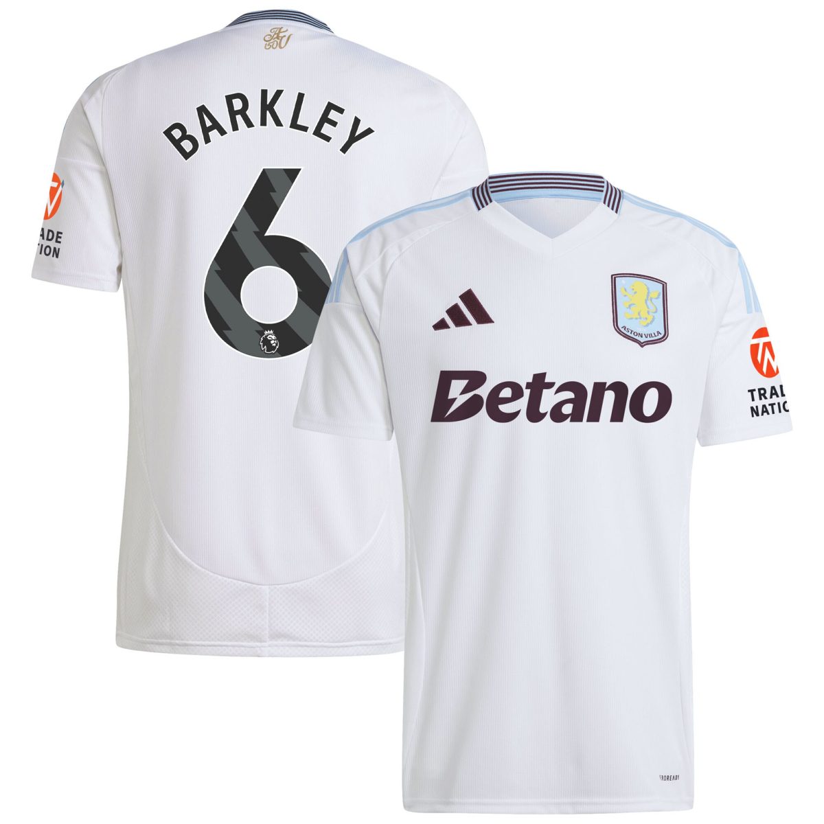 AVFC aston villa adidas away shirt 2024-25 with barkley 6 printing Collection | Official Aston Villa Kits and Apparel