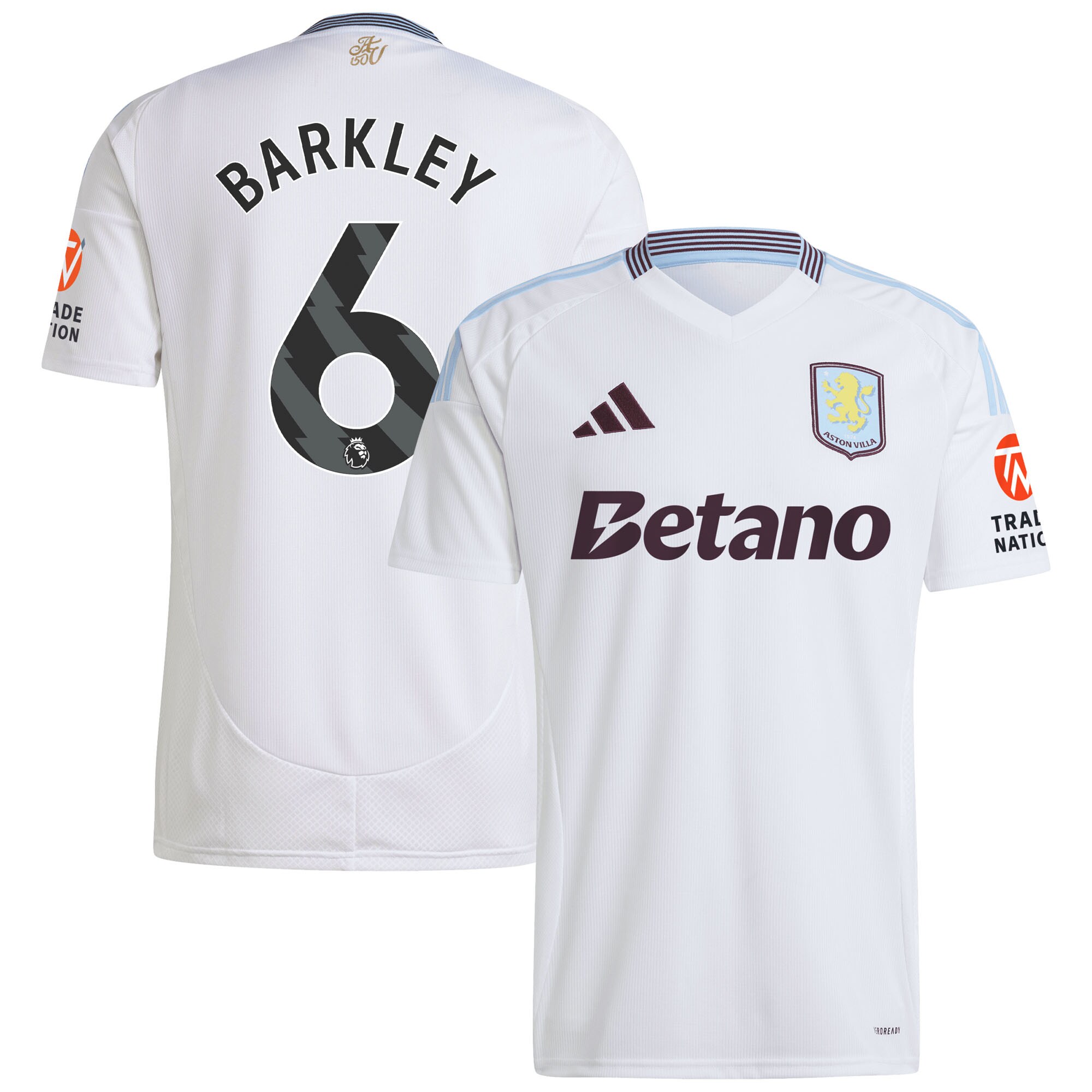 AVFC aston villa adidas away shirt 2024-25 with barkley 6 printing Collection | Official Aston Villa Kits and Apparel
