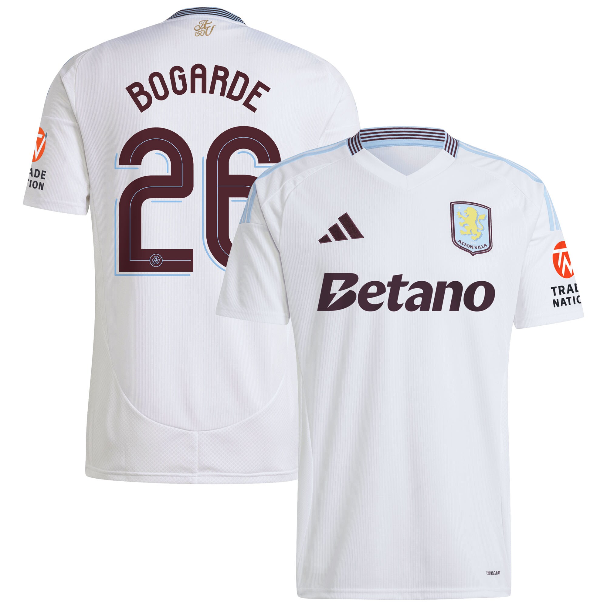AVFC aston villa adidas away shirt 2024-25 with bogarde 26 cup printing Collection | Official Aston Villa Kits and Apparel