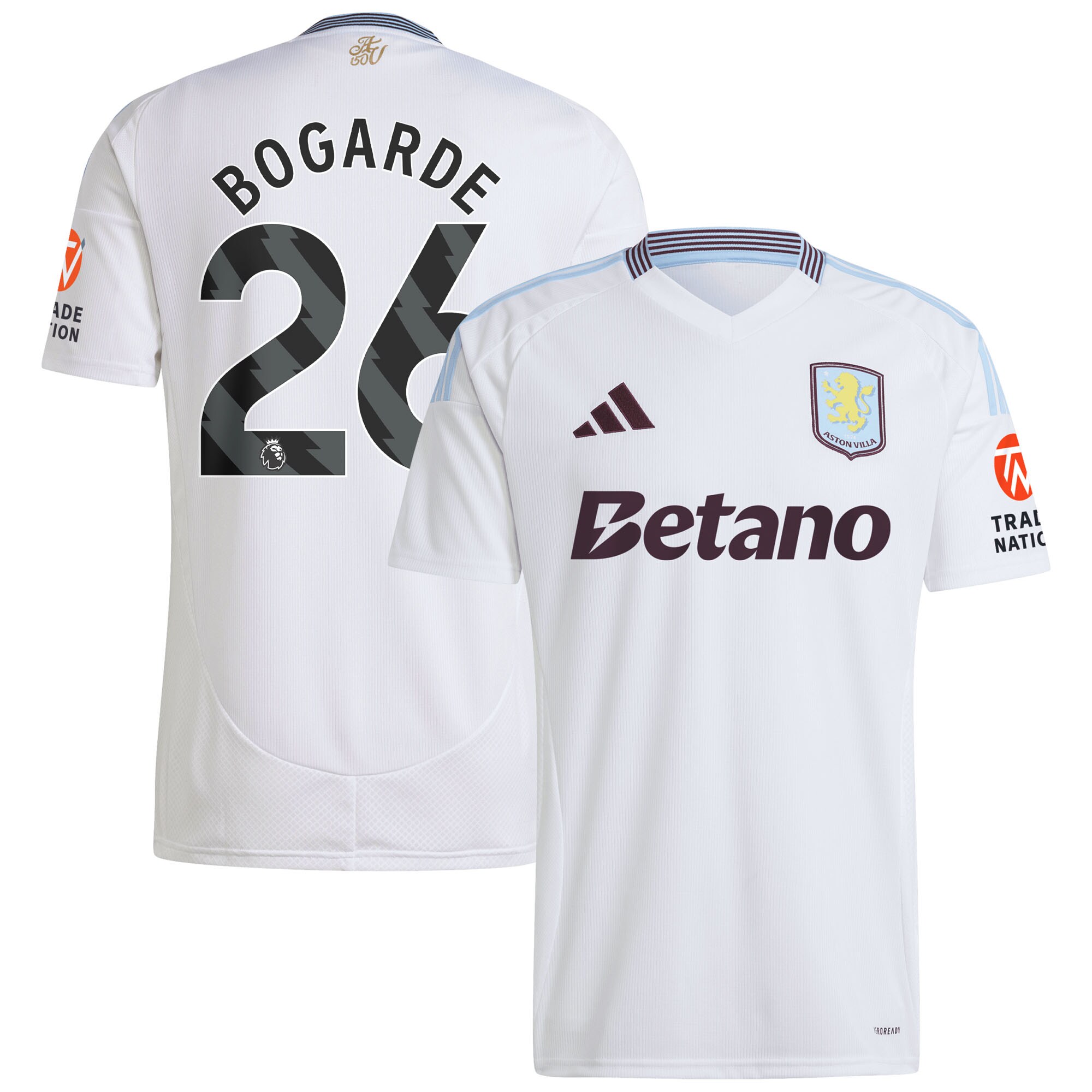 AVFC aston villa adidas away shirt 2024-25 with bogarde 26 printing Collection | Official Aston Villa Kits and Apparel