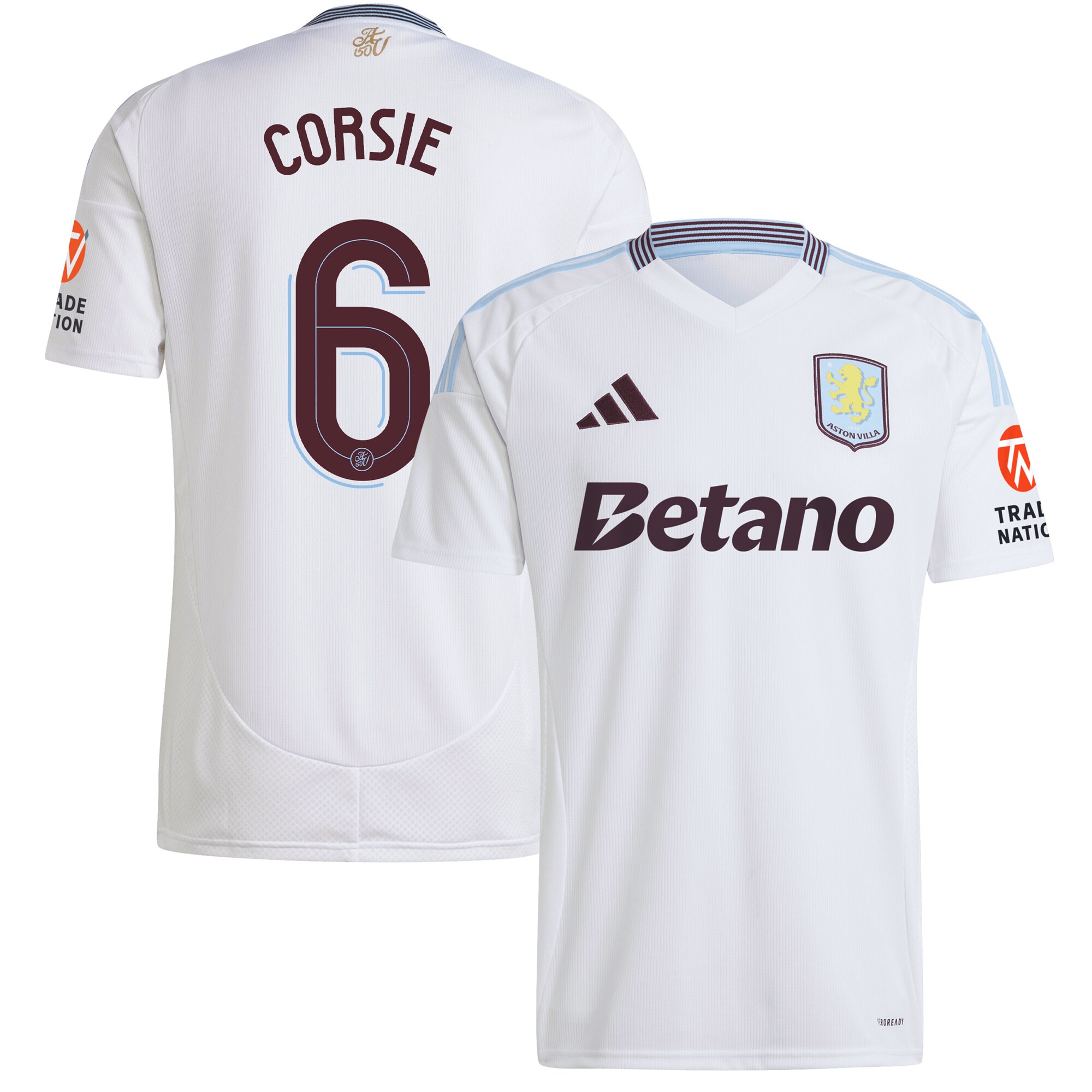 AVFC aston villa adidas away shirt 2024-25 with corsie 6 cup printing Collection | Official Aston Villa Kits and Apparel