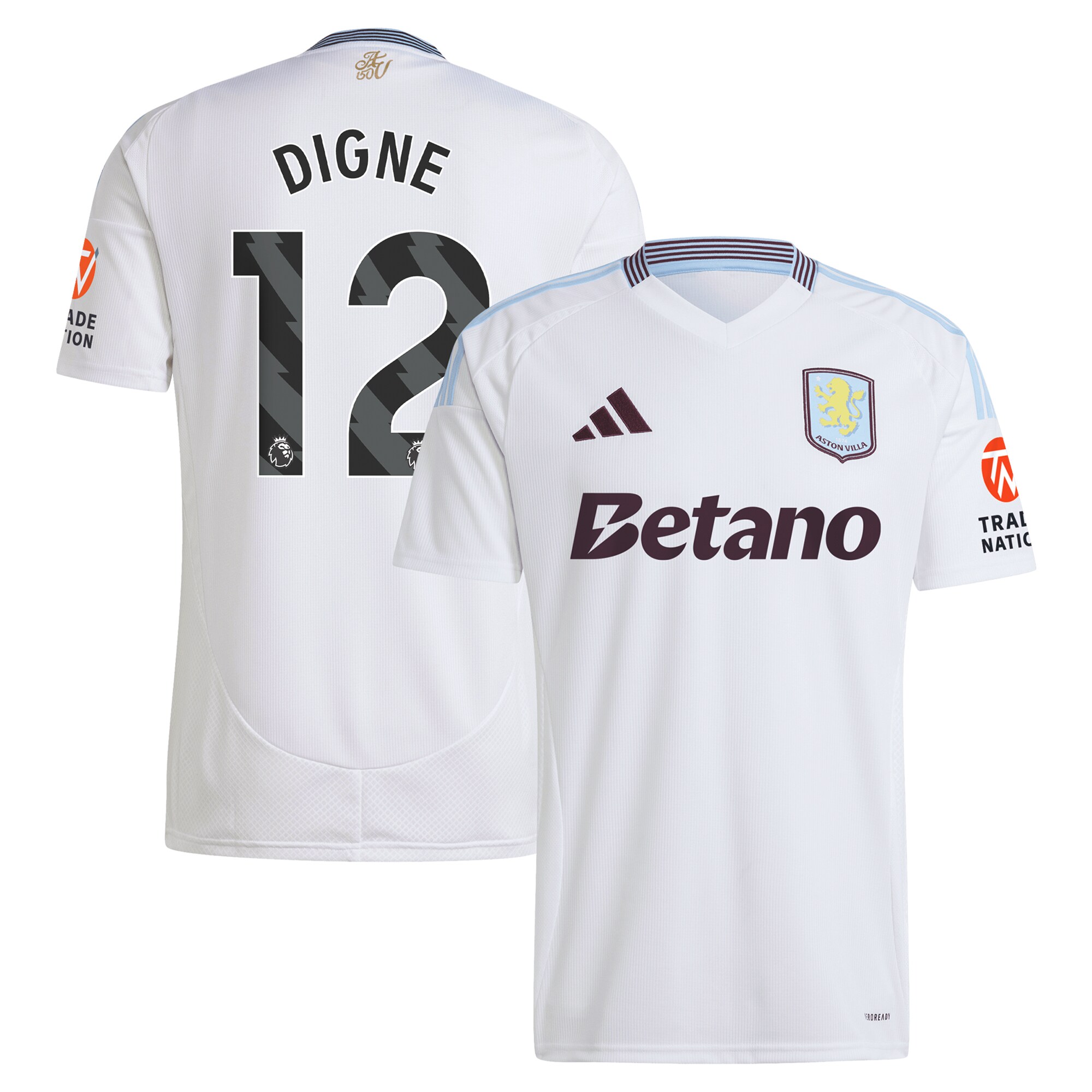 AVFC aston villa adidas away shirt 2024-25 with digne 12 printing Collection | Official Aston Villa Kits and Apparel