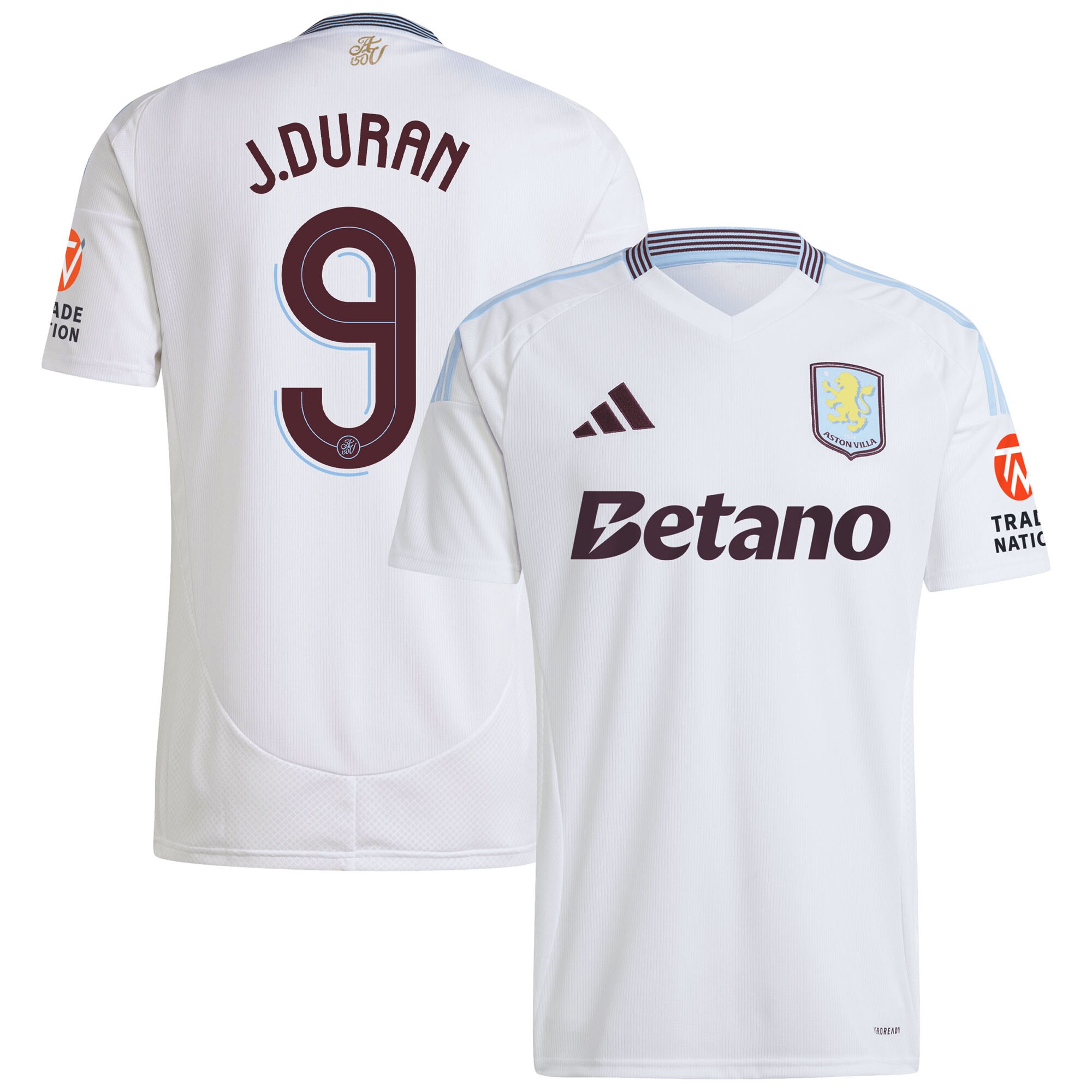 AVFC aston villa adidas away shirt 2024-25 with duran 9 cup printing Collection | Official Aston Villa Kits and Apparel