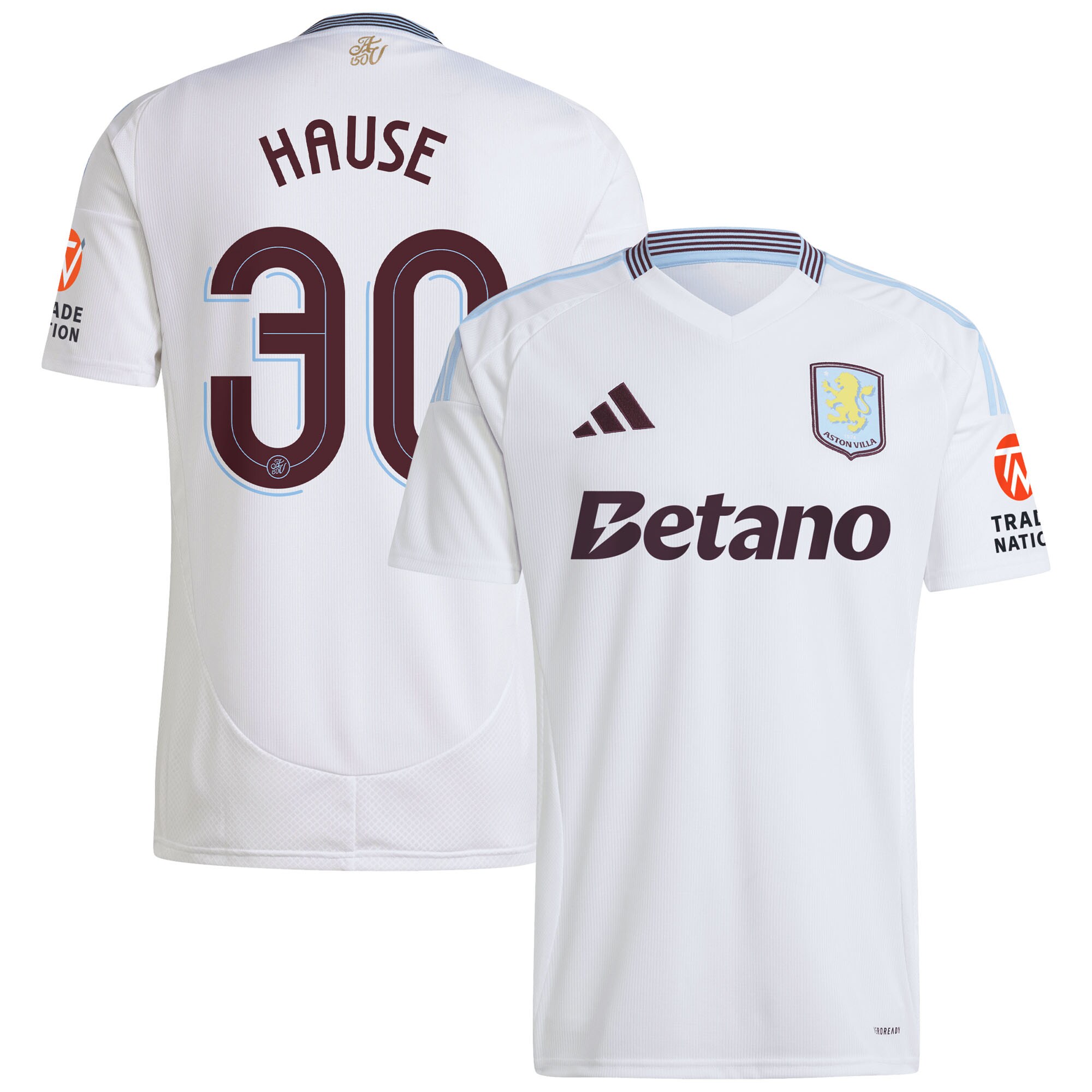 AVFC aston villa adidas away shirt 2024-25 with hause 30 cup printing Collection | Official Aston Villa Kits and Apparel