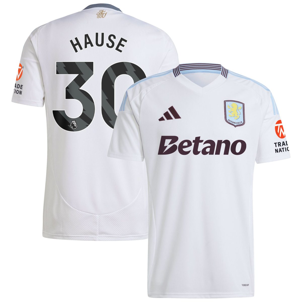 AVFC aston villa adidas away shirt 2024-25 with hause 30 printing Collection | Official Aston Villa Kits and Apparel