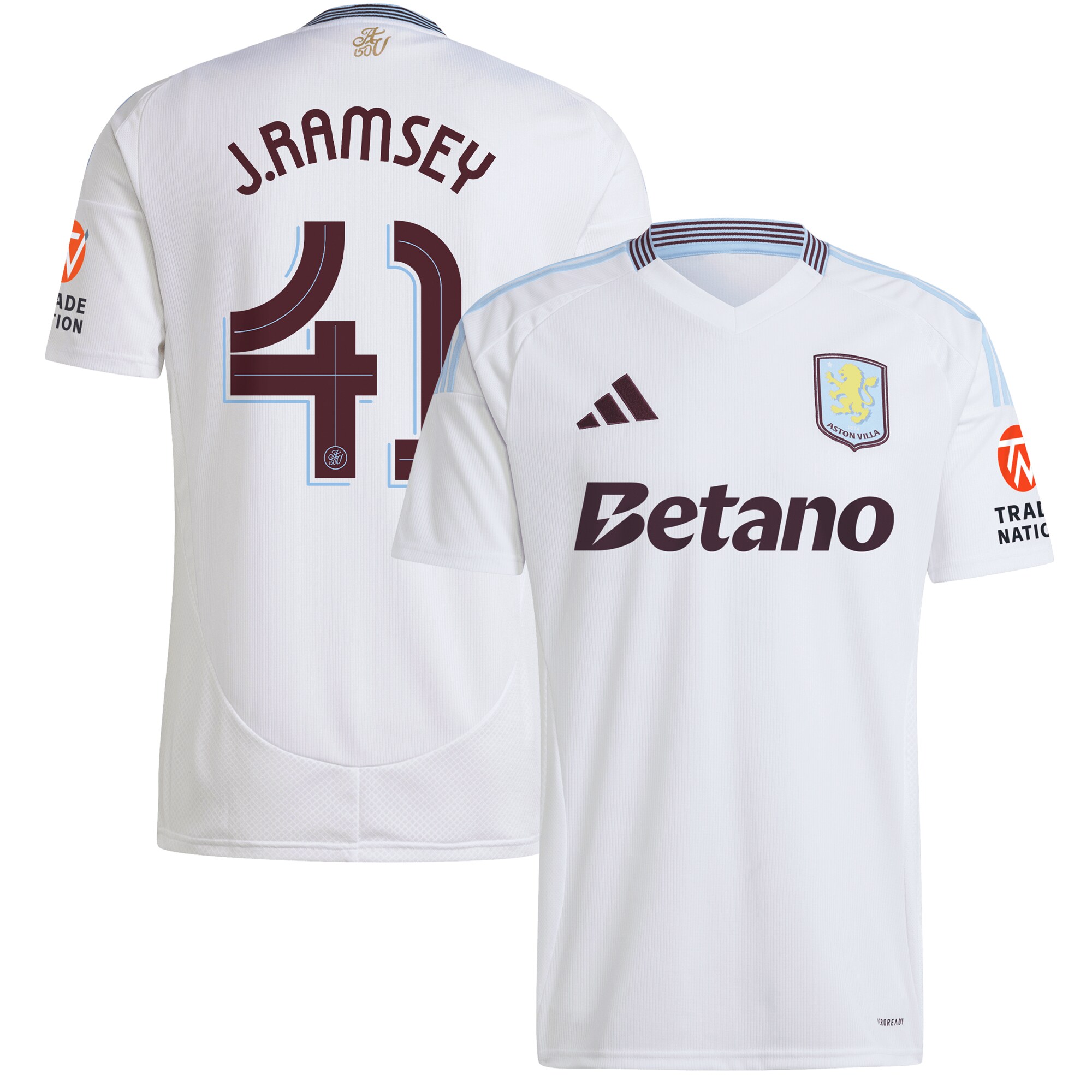 AVFC aston villa adidas away shirt 2024-25 with j. ramsey 41 cup printing Collection | Official Aston Villa Kits and Apparel