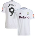 AVFC aston villa adidas away shirt 2024-25 with j.duran 9 printing Collection | Official Aston Villa Kits and Apparel