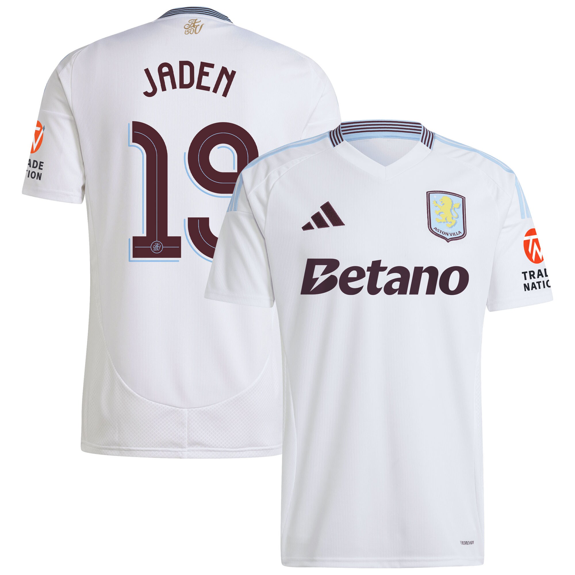 AVFC aston villa adidas away shirt 2024-25 with jaden 19 cup printing Collection | Official Aston Villa Kits and Apparel