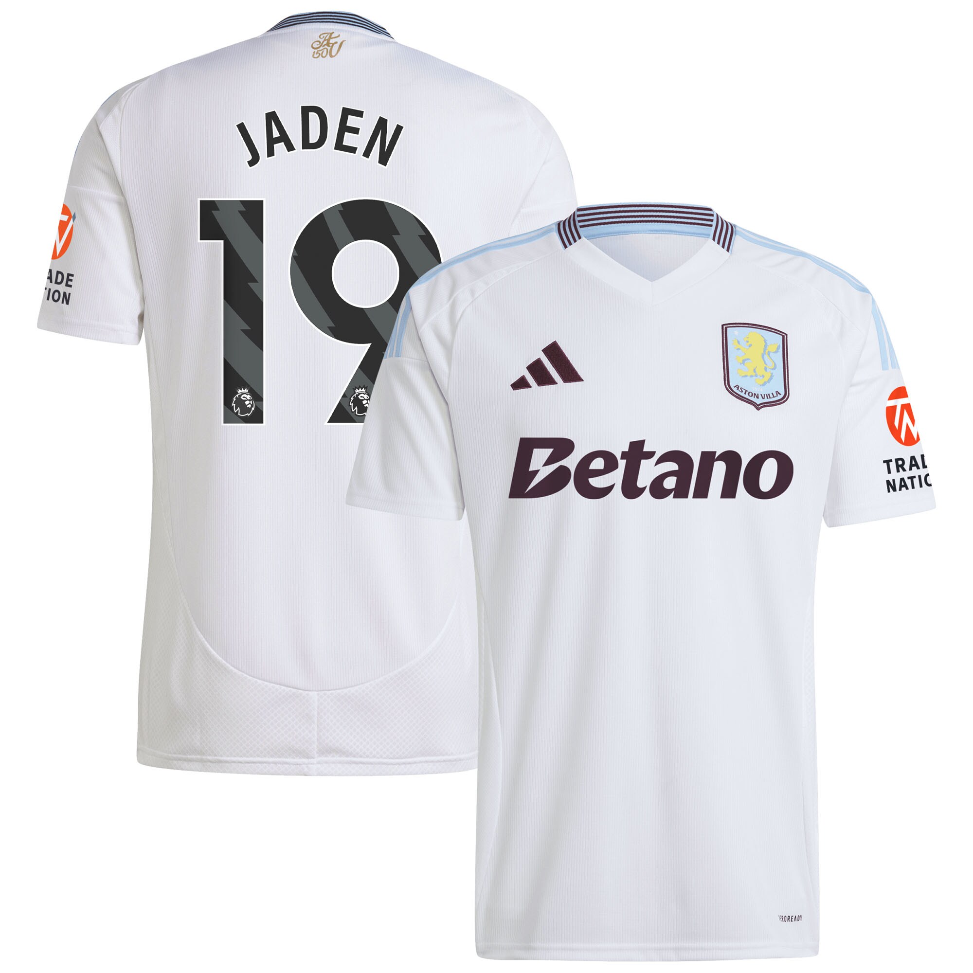 AVFC aston villa adidas away shirt 2024-25 with jaden 19 printing Collection | Official Aston Villa Kits and Apparel