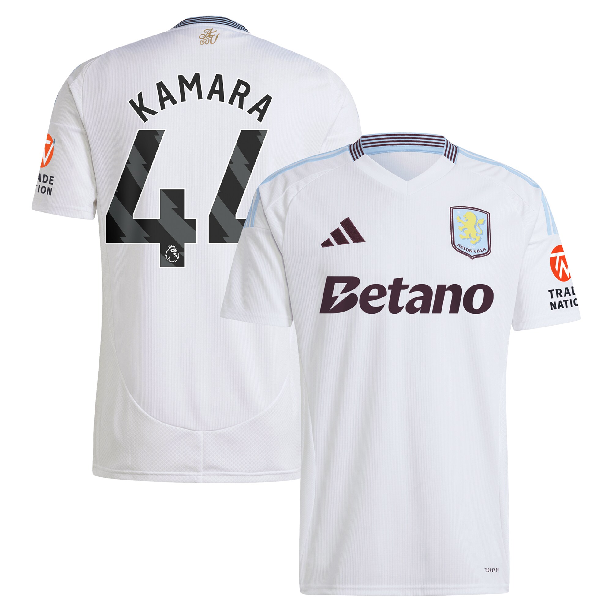 AVFC aston villa adidas away shirt 2024-25 with kamara 44 printing Collection | Official Aston Villa Kits and Apparel