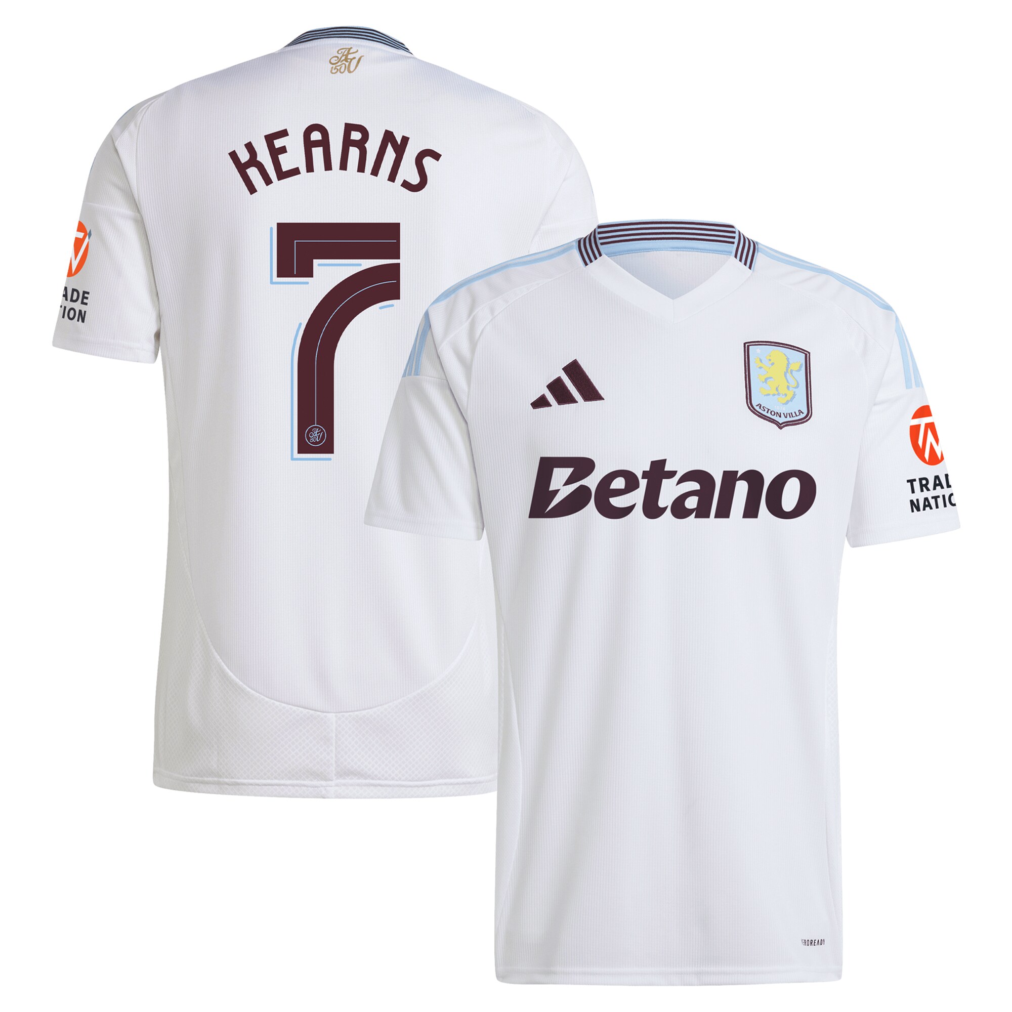 AVFC aston villa adidas away shirt 2024-25 with kearns 7 cup printing Collection | Official Aston Villa Kits and Apparel