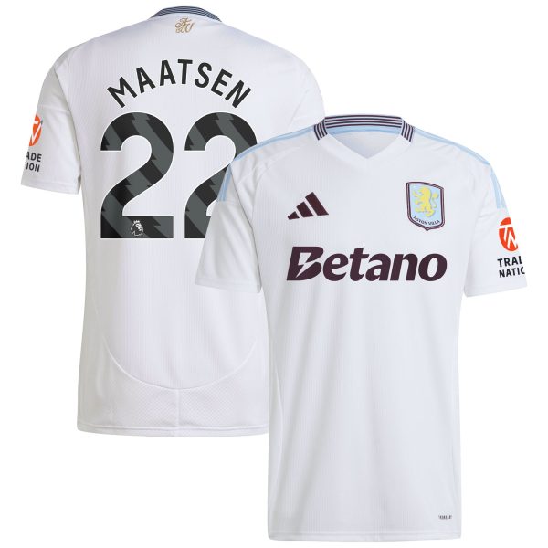 AVFC aston villa adidas away shirt 2024-25 with maatsen 22 printing Collection | Official Aston Villa Kits and Apparel