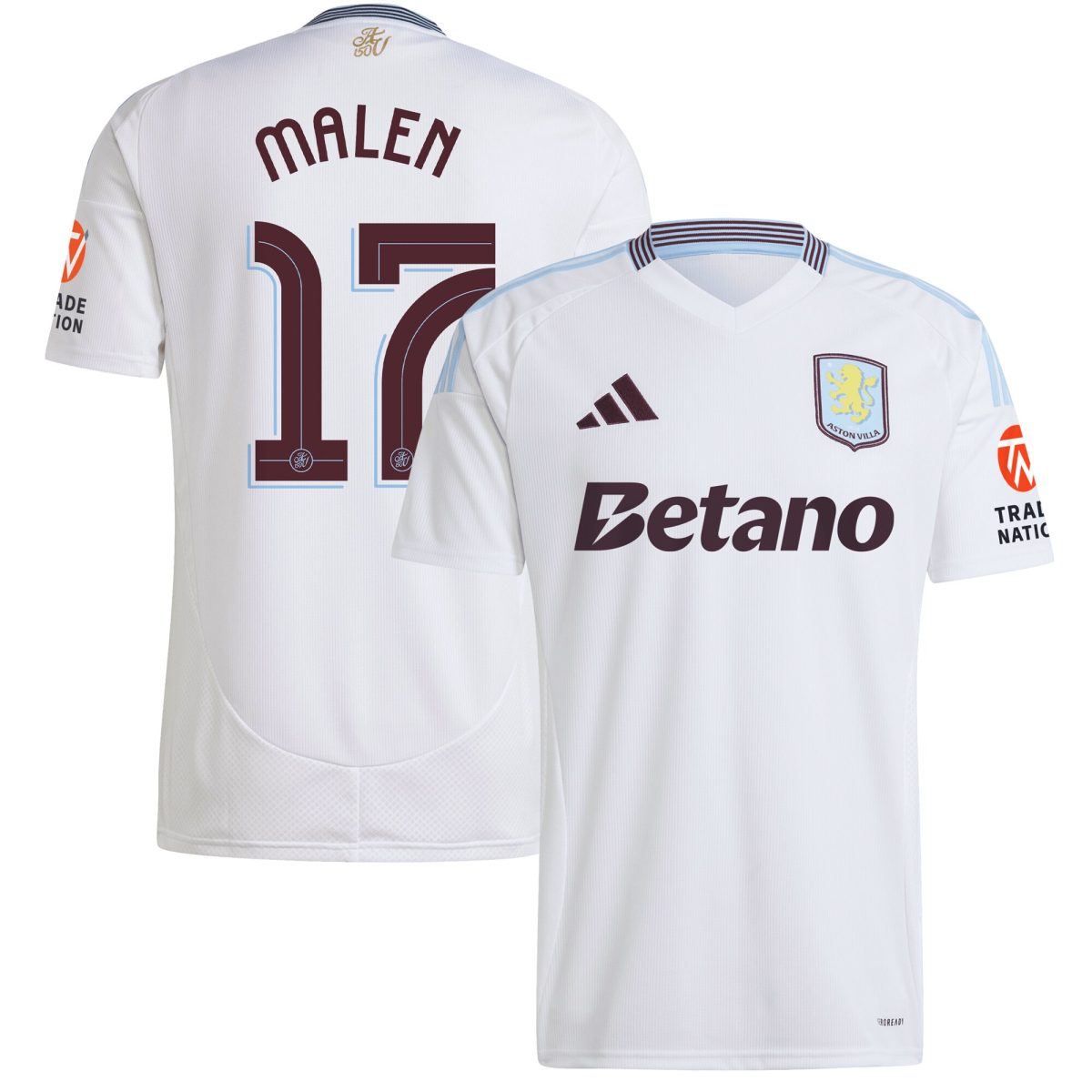 AVFC aston villa adidas away shirt 2024-25 with malen 17 cup printing Collection | Official Aston Villa Kits and Apparel