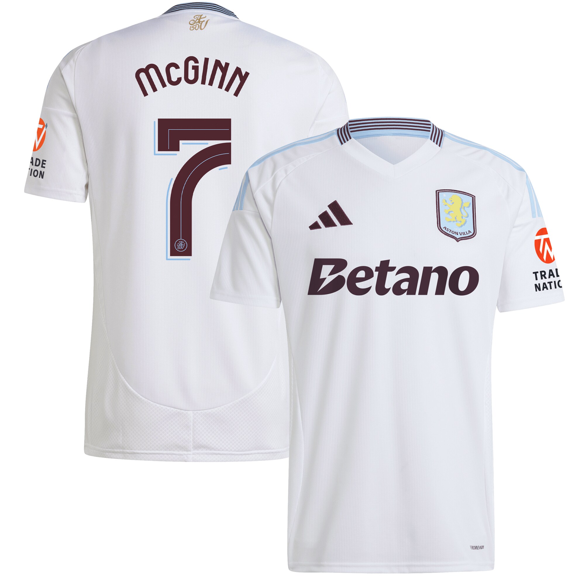 AVFC aston villa adidas away shirt 2024-25 with mcginn 7 cup printing Collection | Official Aston Villa Kits and Apparel