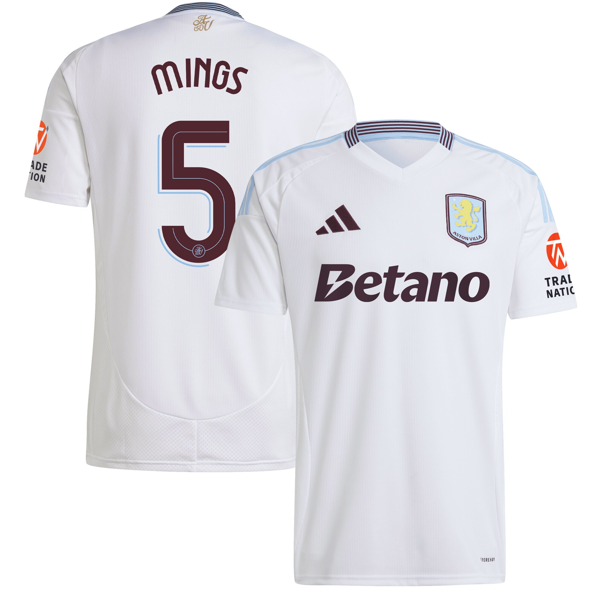AVFC aston villa adidas away shirt 2024-25 with mings 5 cup printing Collection | Official Aston Villa Kits and Apparel